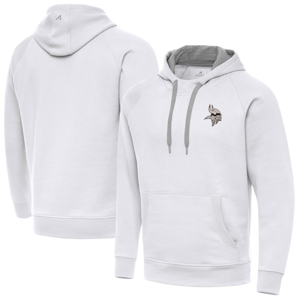 Men's Minnesota Vikings White Brushed Carbon Victory Pullover Hoodie, 3XL